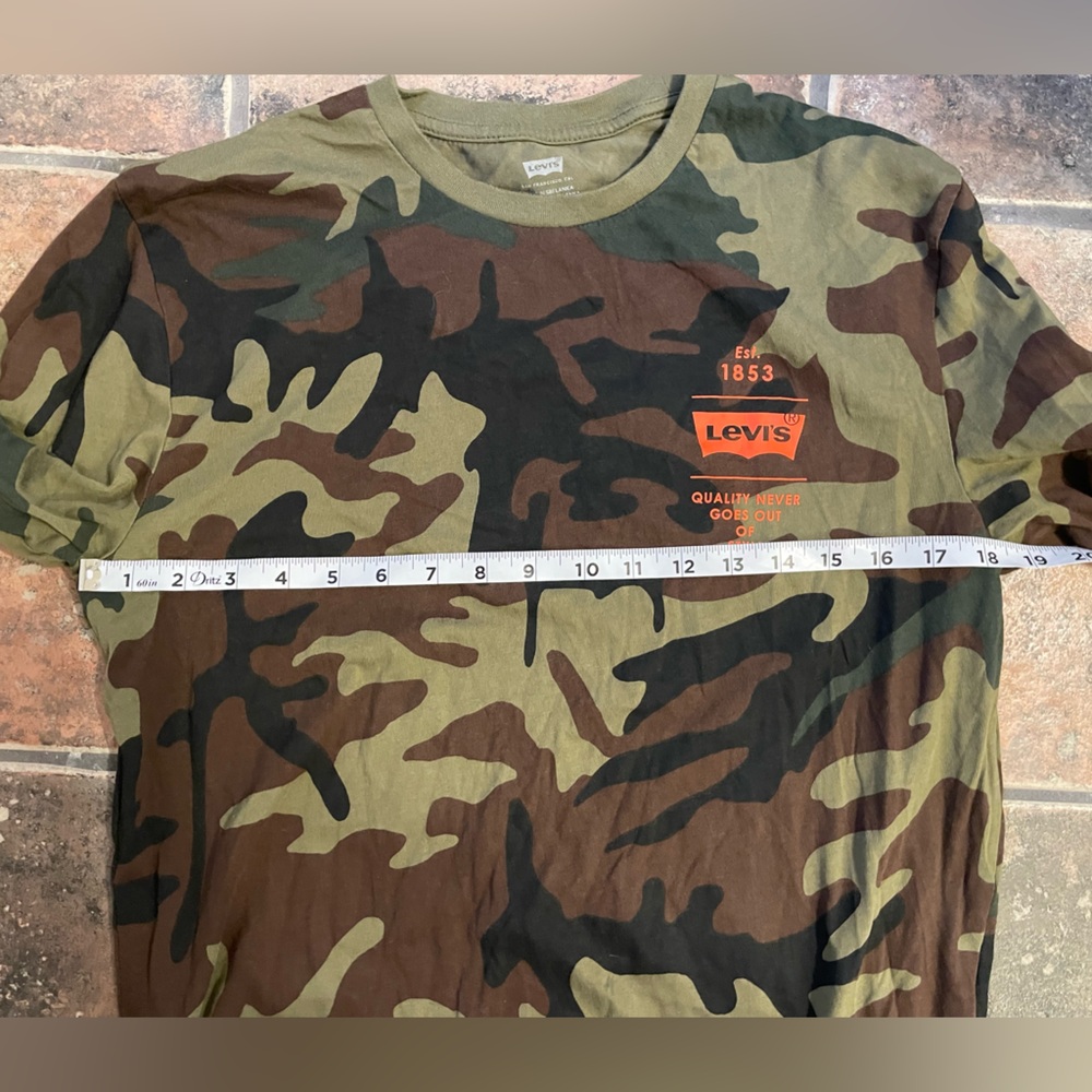 Levi's Men's/Unisex Camouflage With Orange Graphic, Long Sleeve T Shirt - Picture 6 of 7